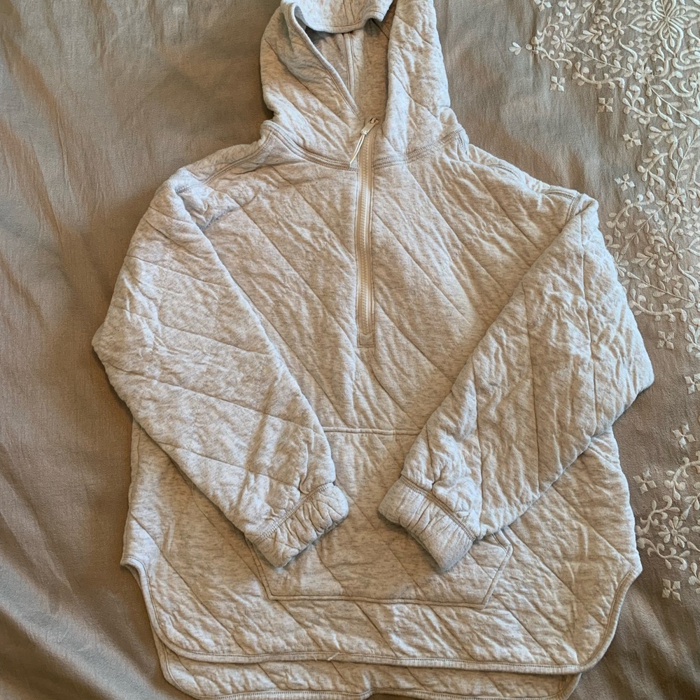 Quilted Hoodie Sweatshirt